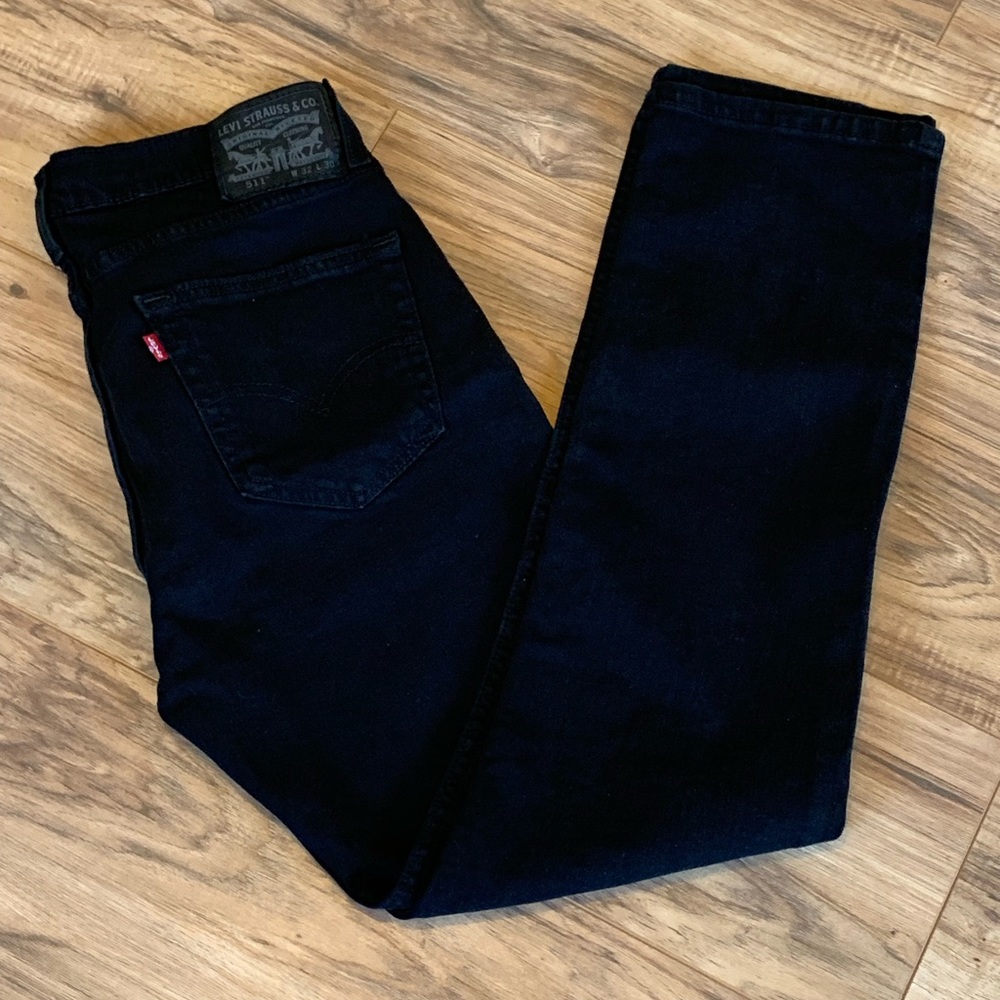 Levi's Men's 511 Slim Fit Jean, Black - Stretch